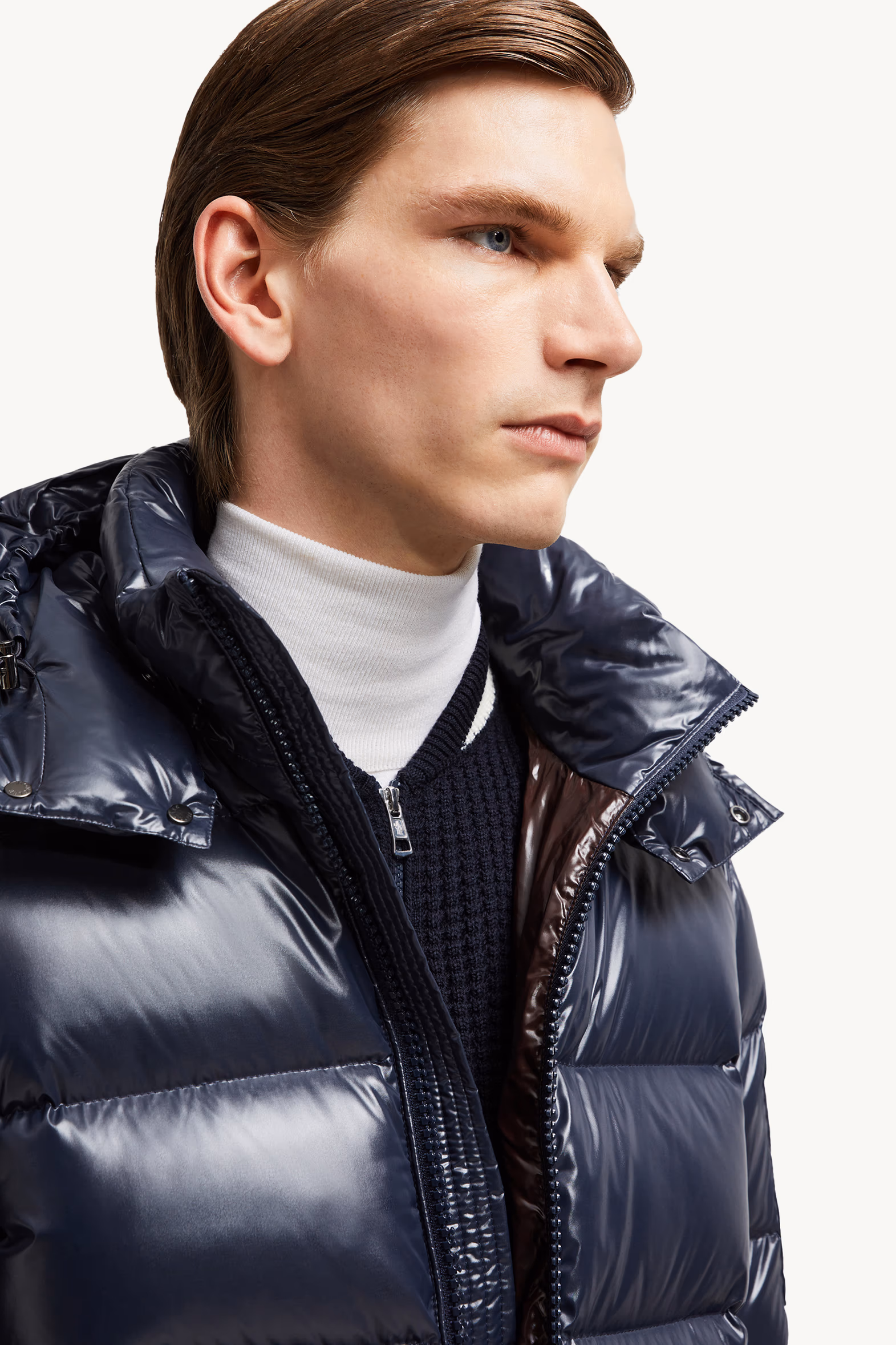 Doudoune courte à capuche Moncler Maya Hommes Bleu marine Moncler 4